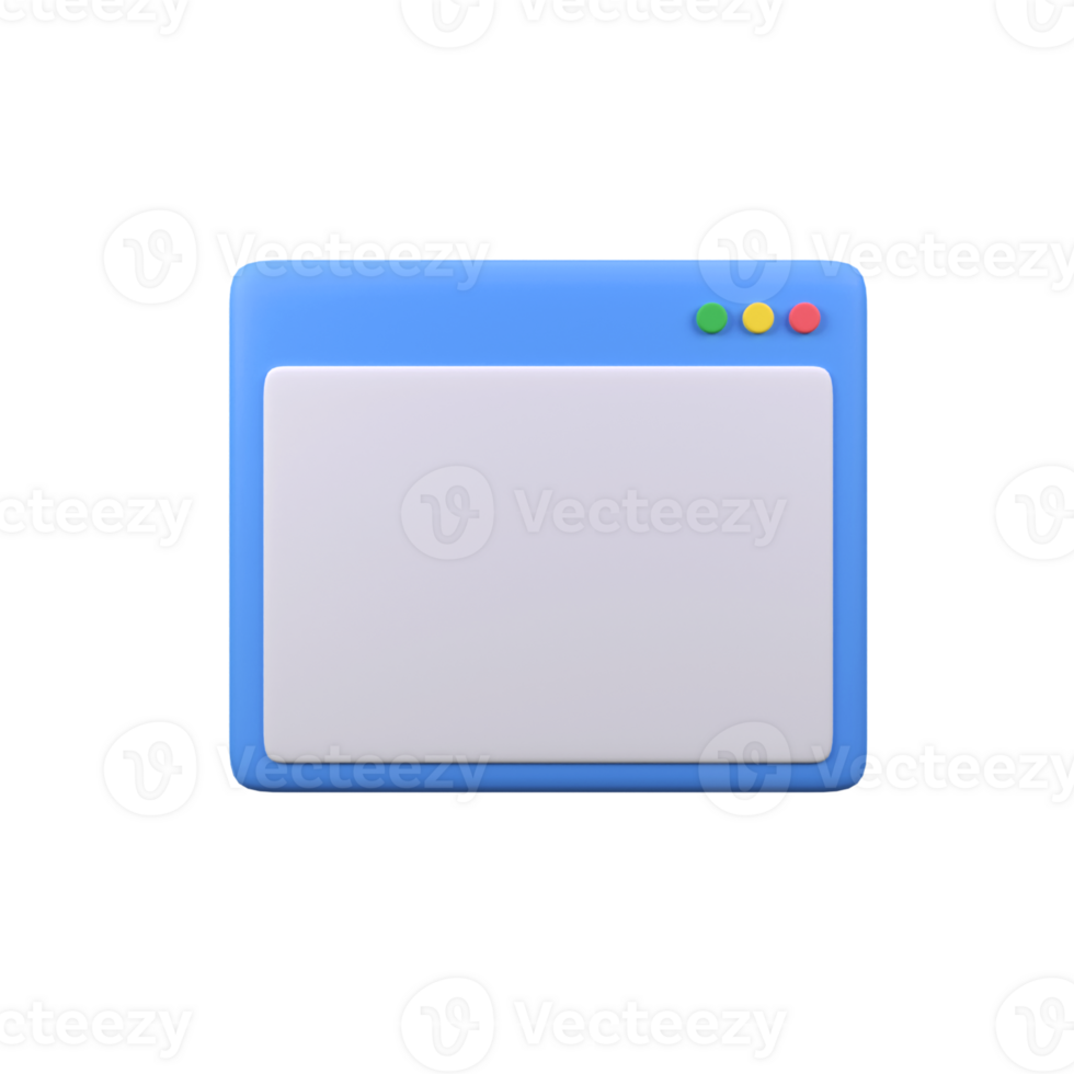 Internet browser isolated 3d render icon illustration png