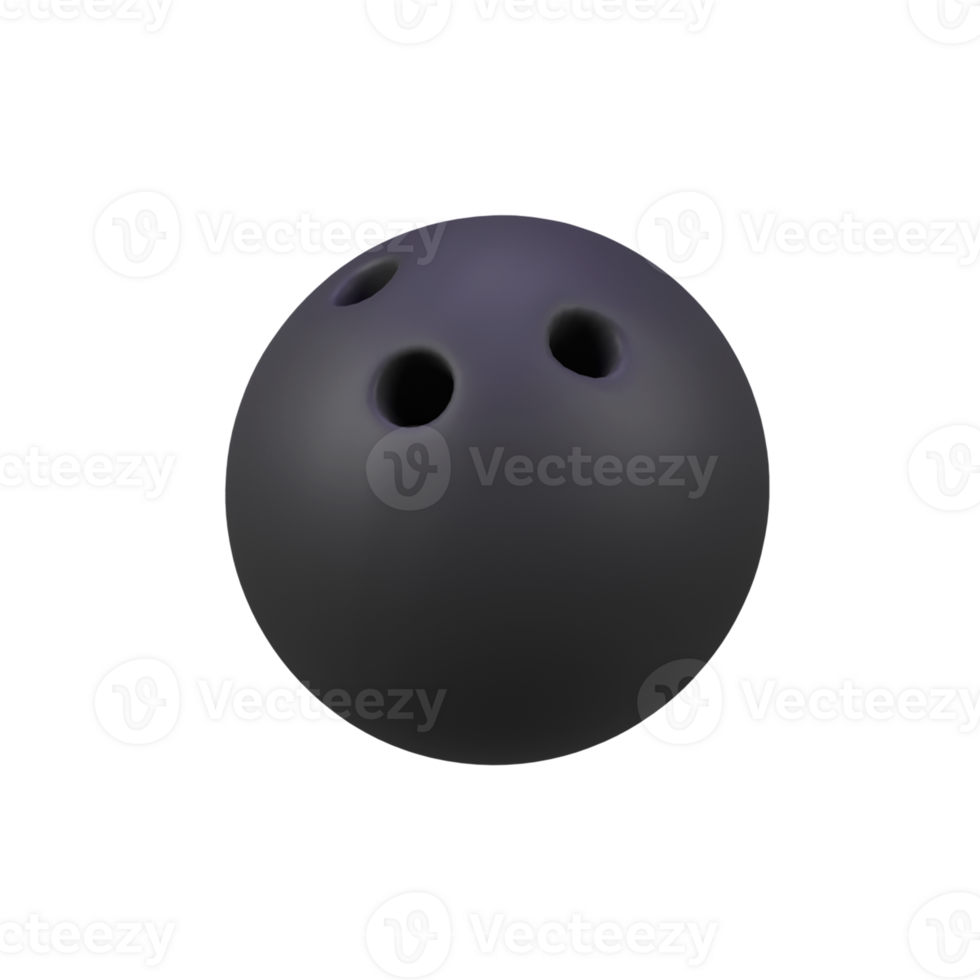 Bowling ball isolated 3d render icon illustration png