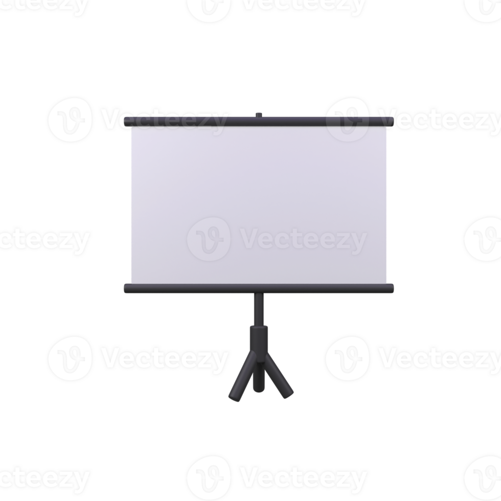 Screen projector isolated 3d render icon illustration png