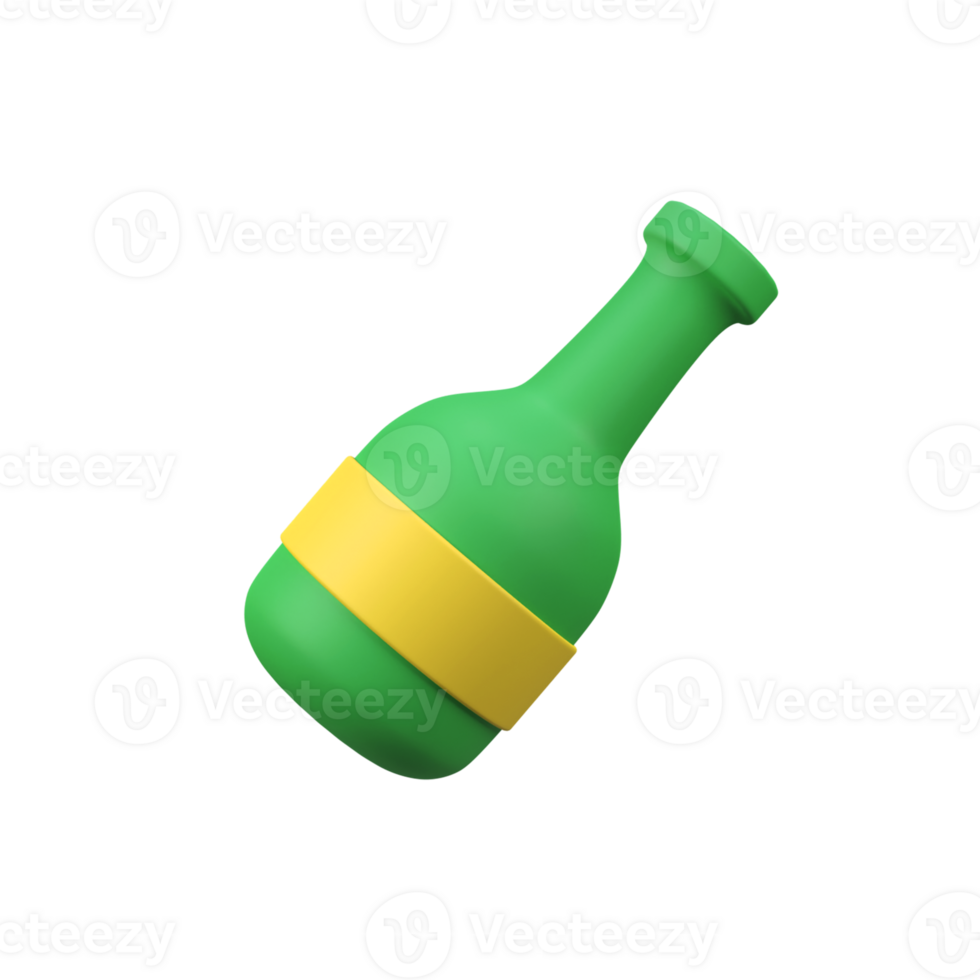 Bottle Drink isolated 3d render icon illustration png