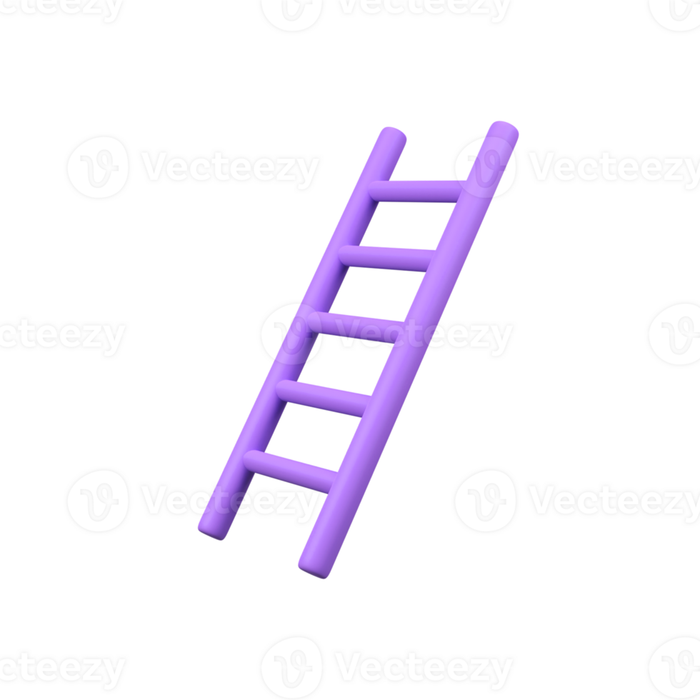 Ladder isolated 3d render icon illustration png