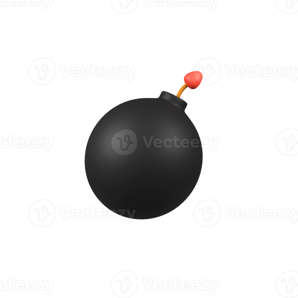 Bomb isolated 3d render icon illustration png