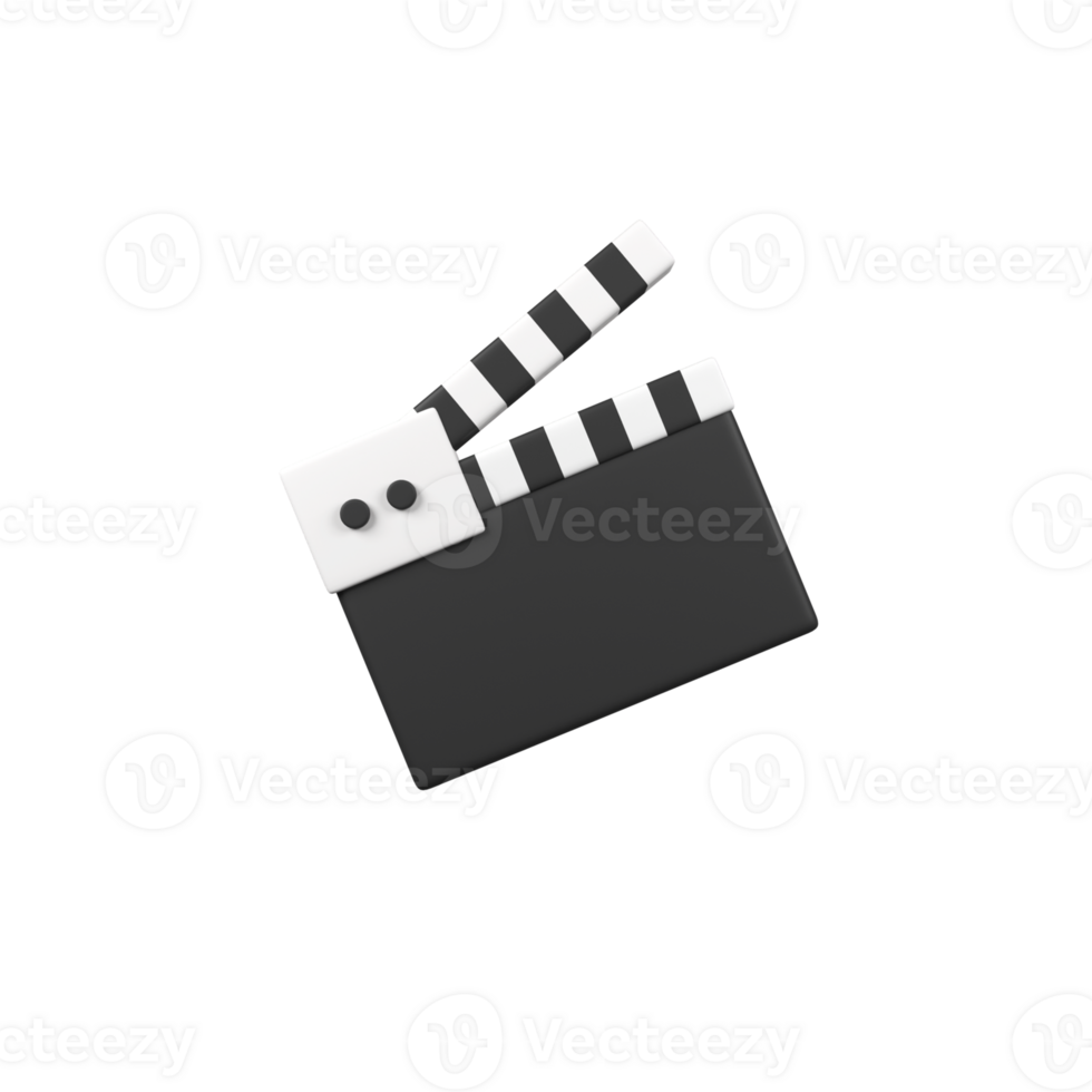 Filmmaker equipment isolated 3d render icon illustration png