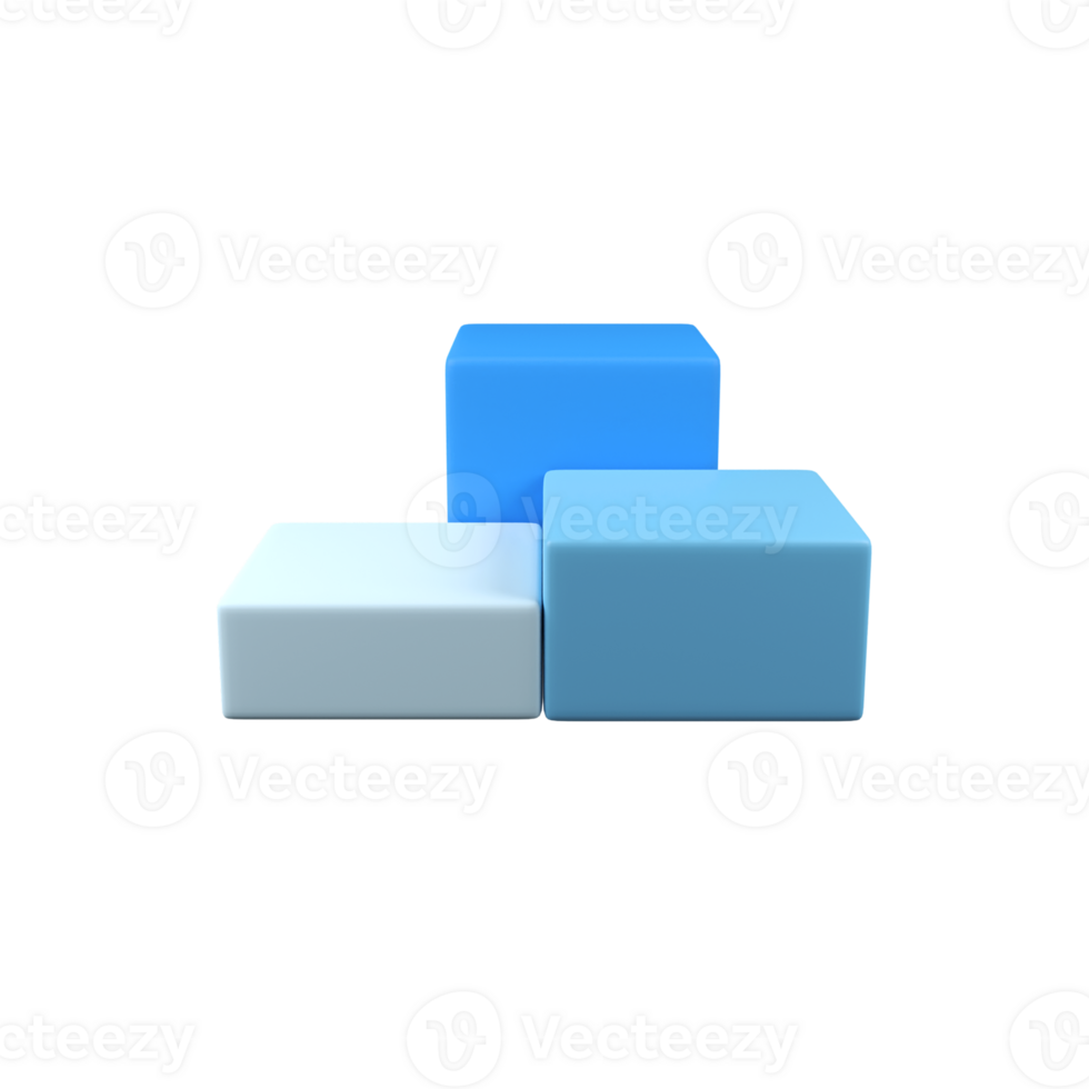 Podium square isolated 3d render icon illustration png