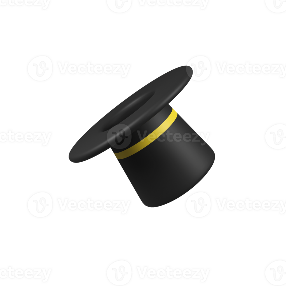 Magic hat isolated 3d render icon illustration png