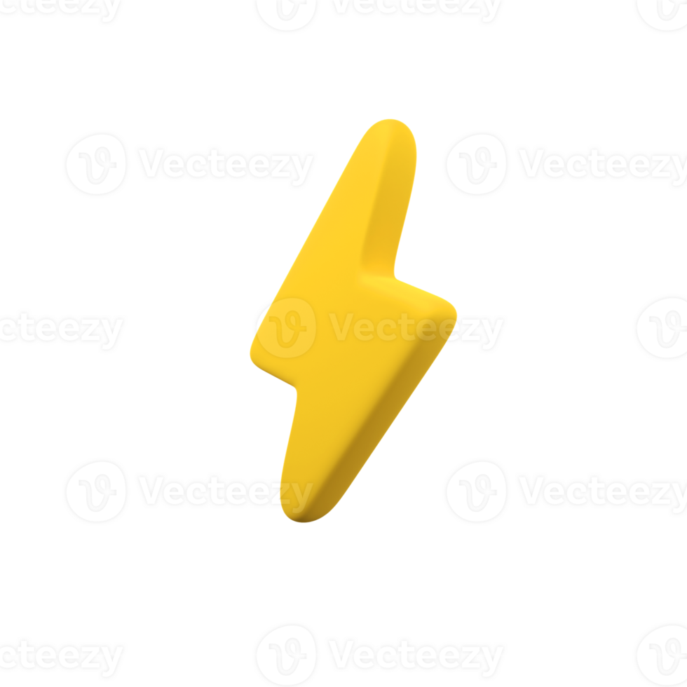 Flash Light Sign isolated 3d render icon illustration png