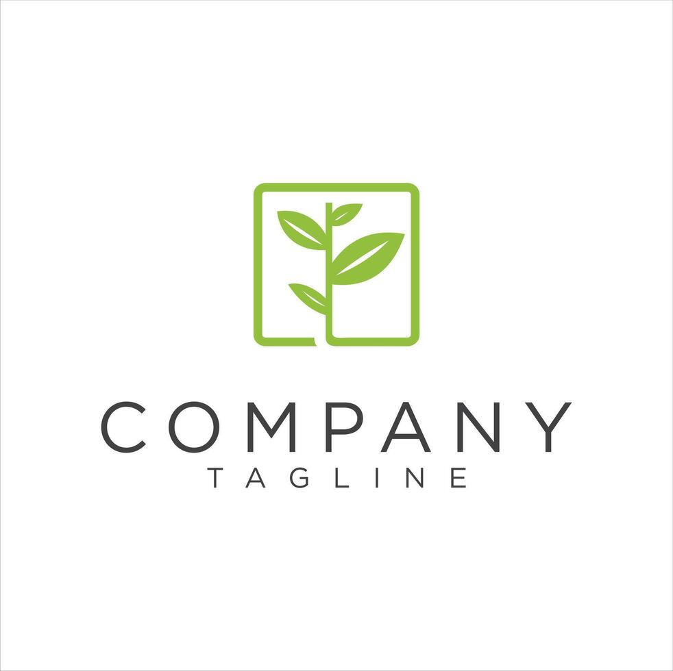 A green leaf logo design for a company vector