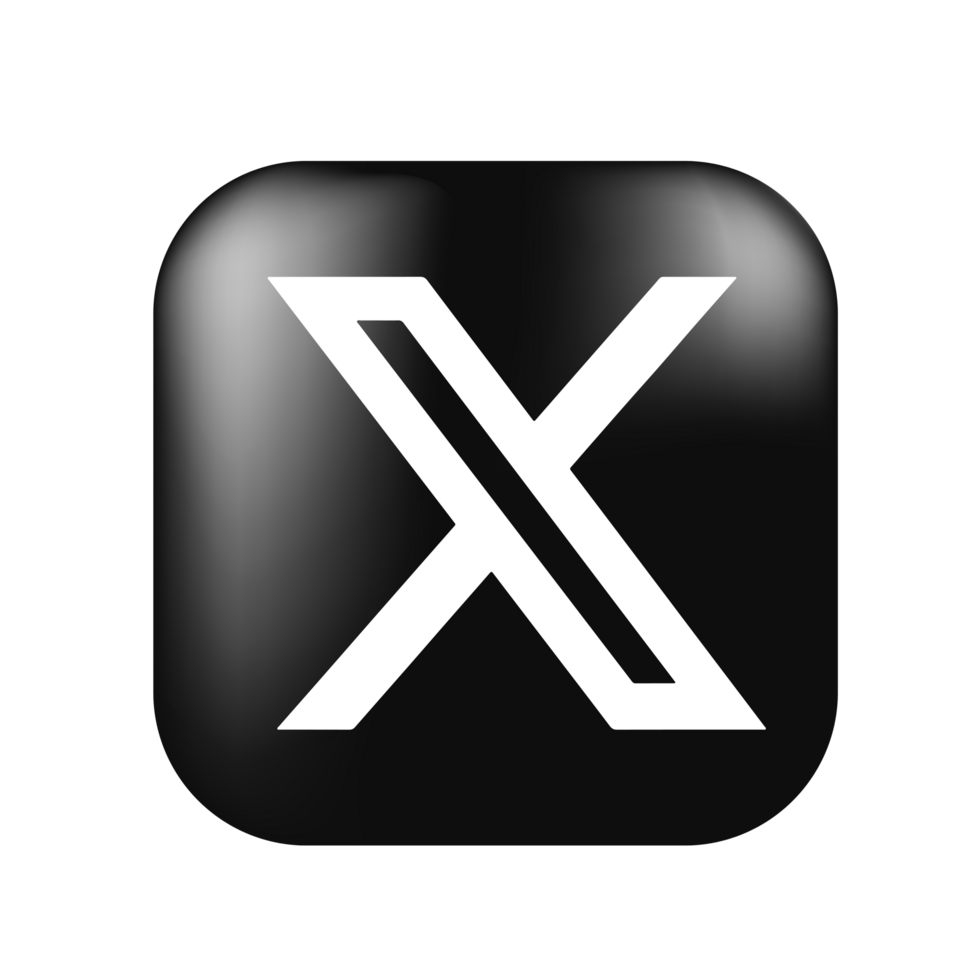 X logo , X icon transparent , social media icons png