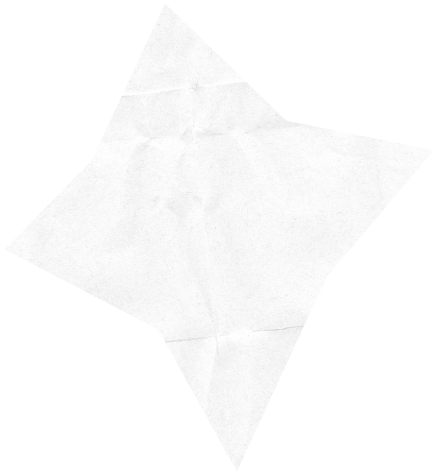 Torn paper texture. Paper scraps frame. Star shape. png