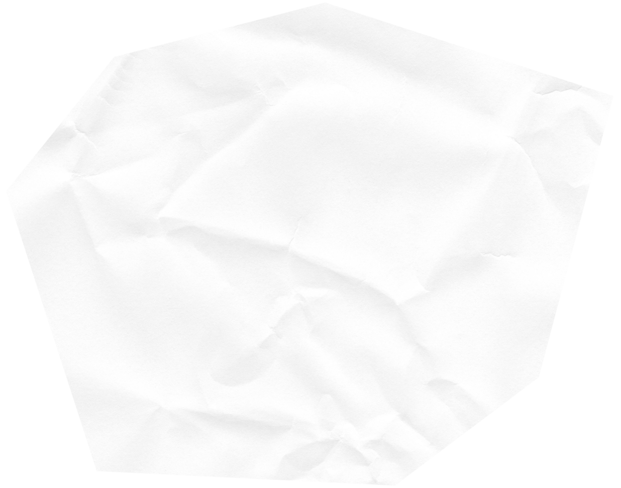Piece of white paper texture tear. Jagged edges and crumpled torn paper. png