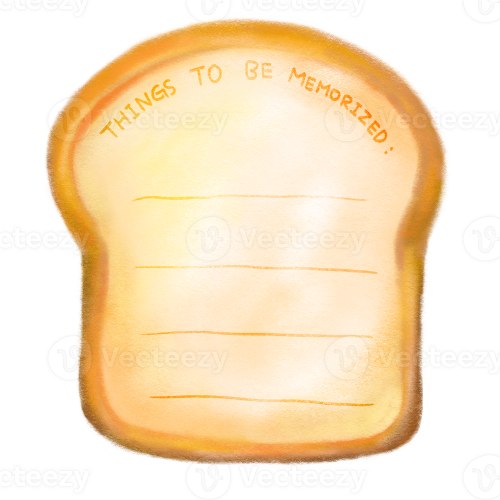 Toast memo template design, Memory Bread, food memo design png