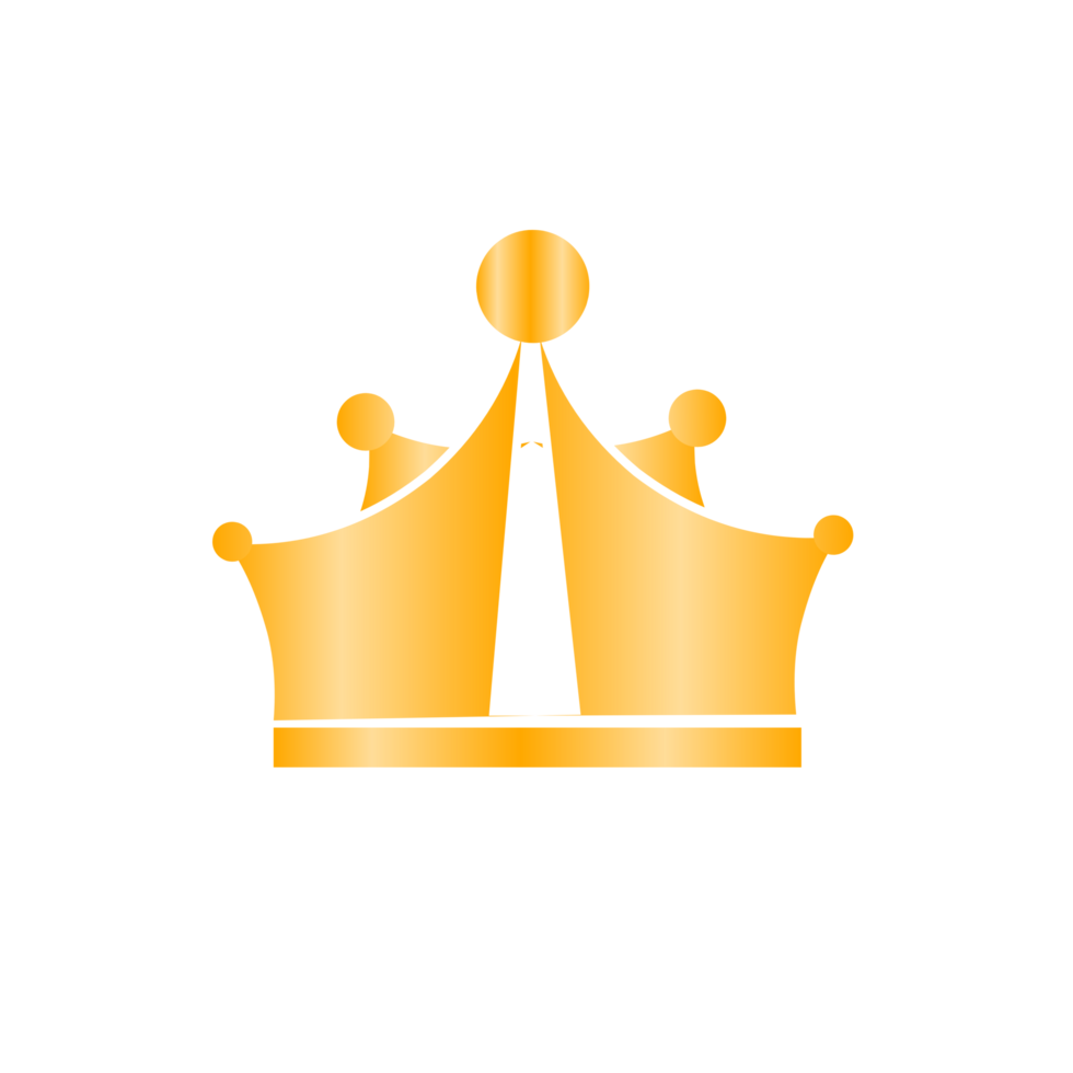 Flat Gold crown icon for your project png