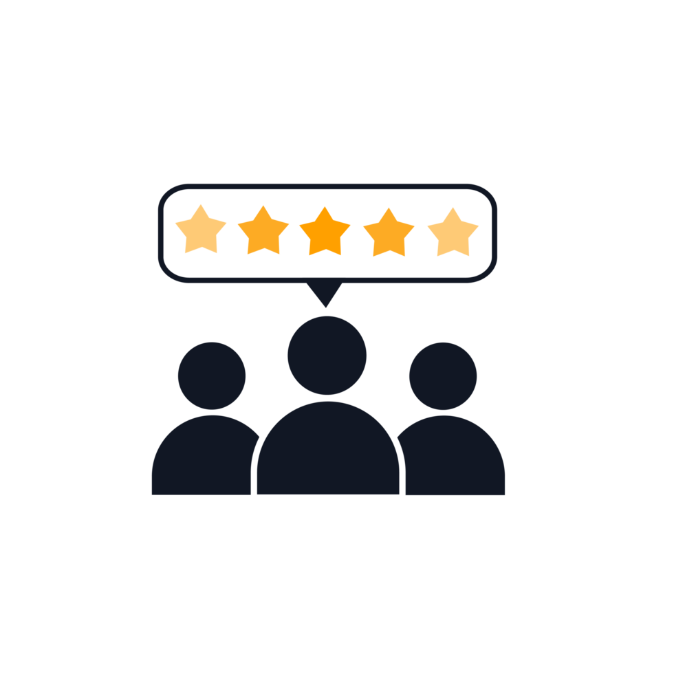 client loyalty or customer satisfaction icon. concept of positive testimonial for great effective business. flat style trend modern membership logotype graphic design png