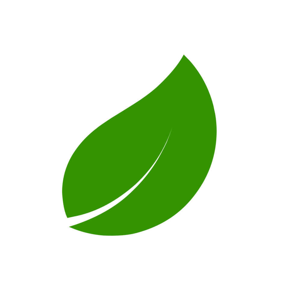 Green leaf symbol bio labels. png