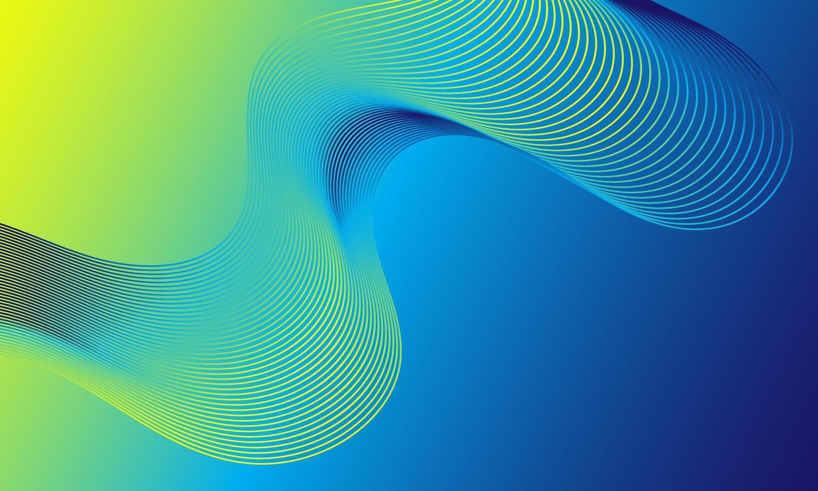 Abstract background of wavy colorful lines vector