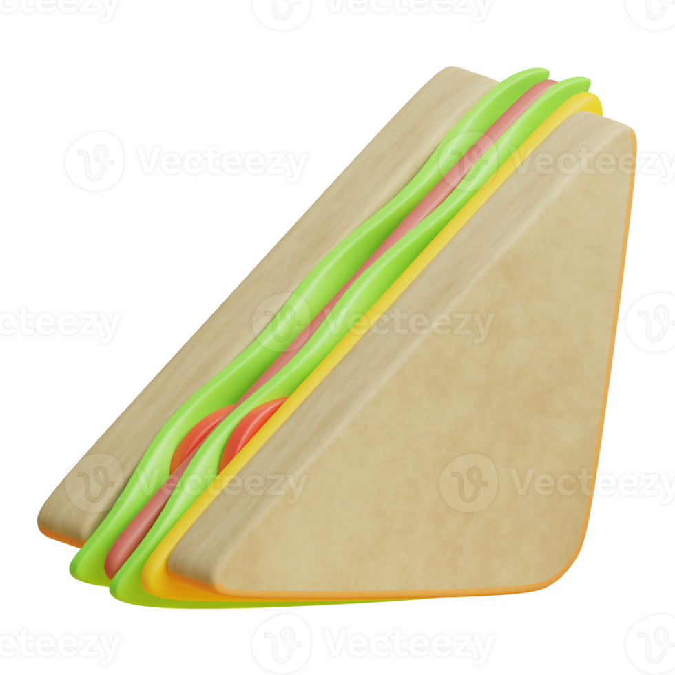 3d sandwich food icon png