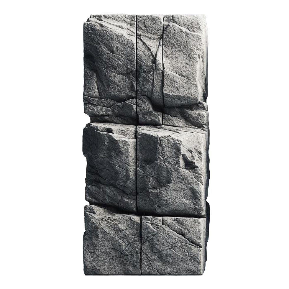 Isolated natural stone with earthy details, suitable for realistic and organic design elements png