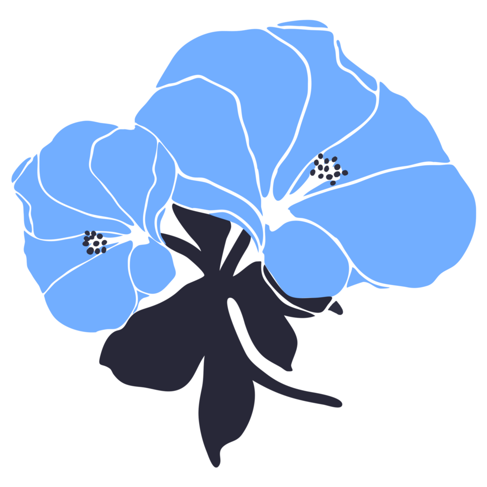 Blue flowers clipart png