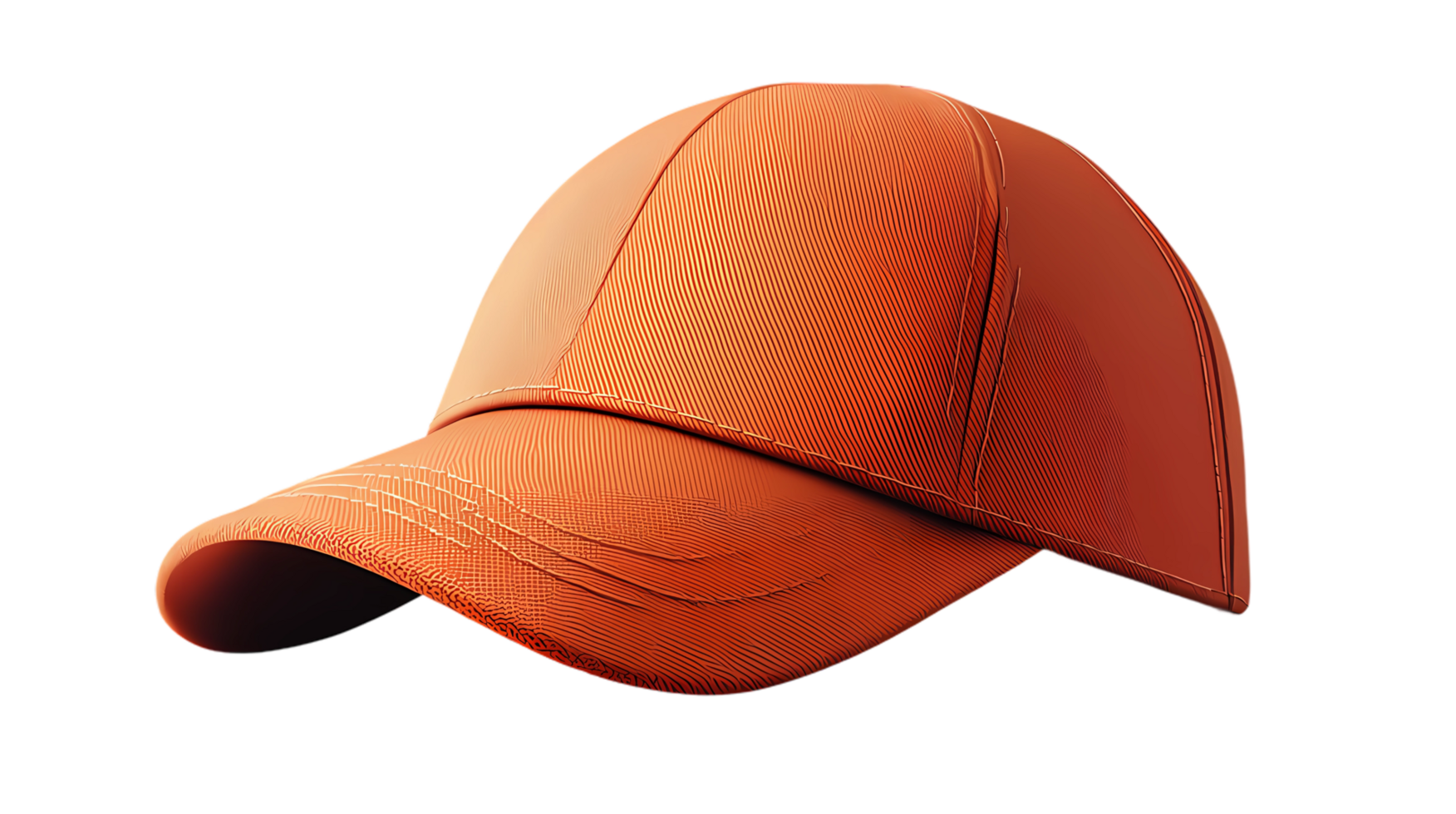 an orange baseball cap on a transparent background png