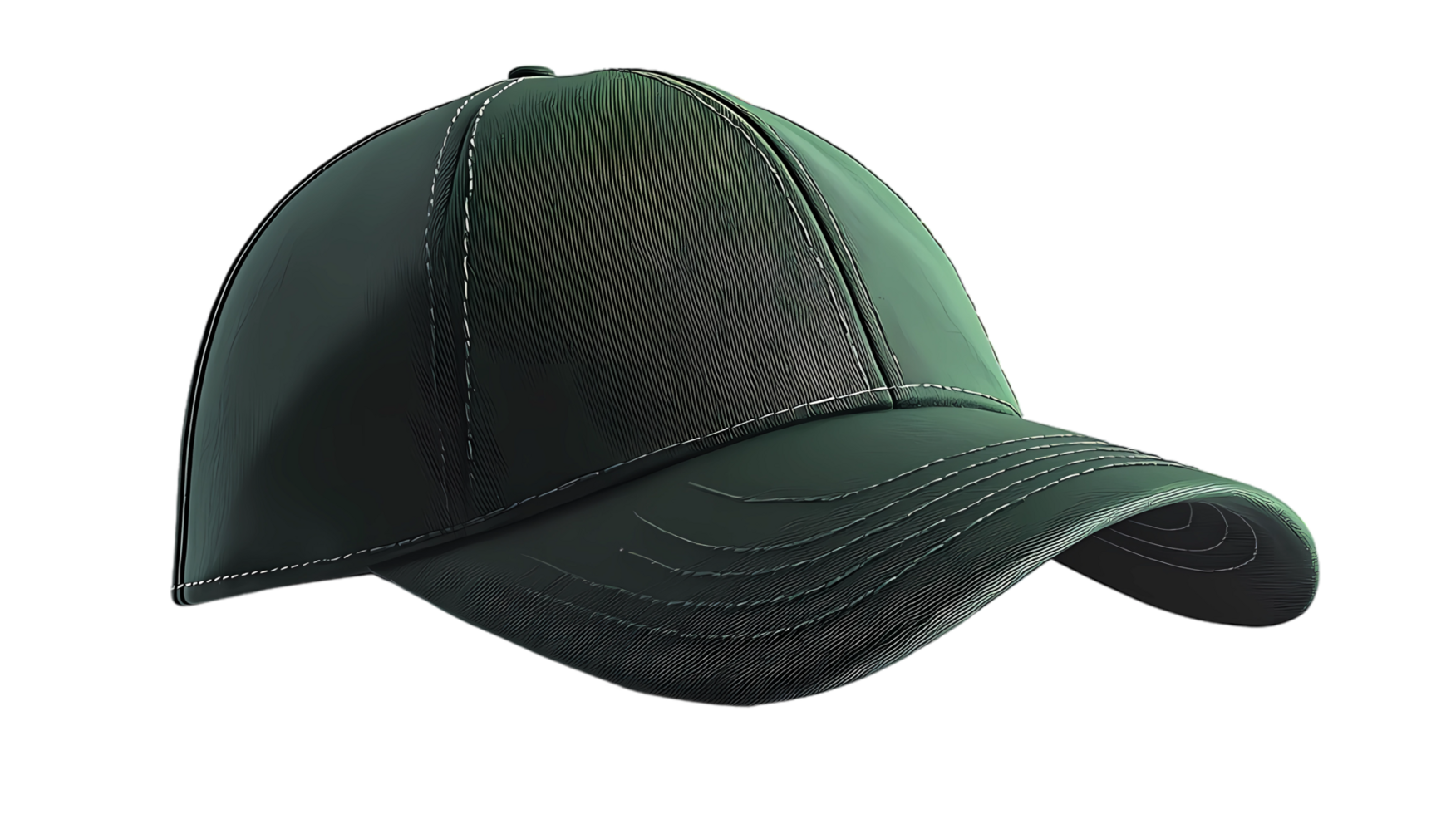 a green baseball cap on a transparent background png