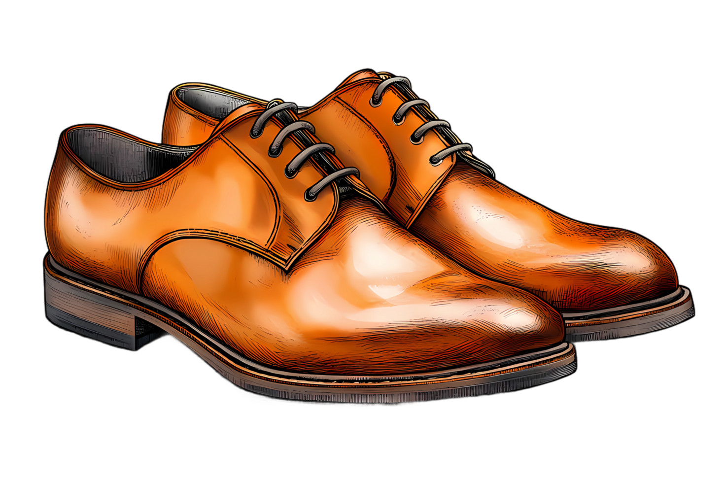 an orange shoe on a transparent background png