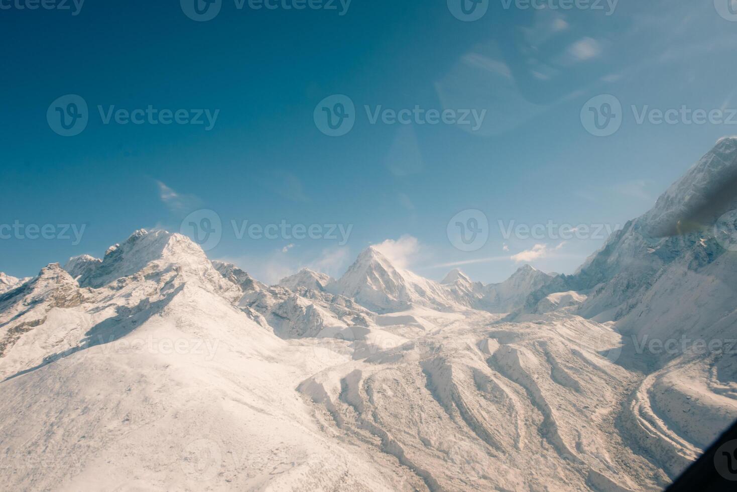 Scenery view of Everest base camp situated on the Khumbu glacier in Sagarmatha national park, Nepal. photo