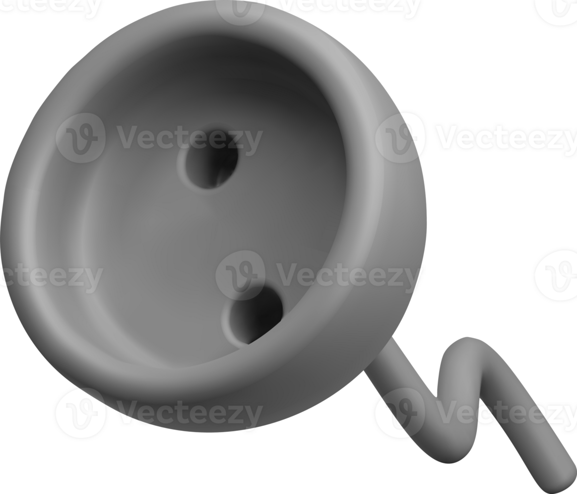 3d black electric socket icon 53408980 PNG