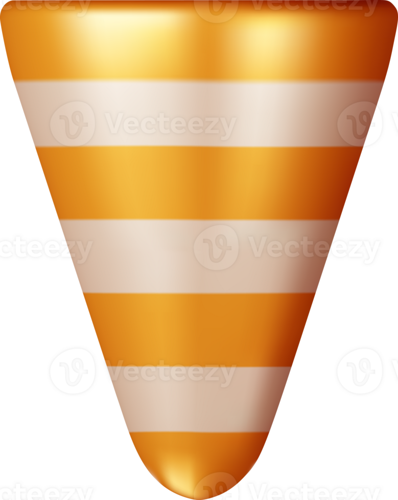 3D Empty Gold Party Popper png