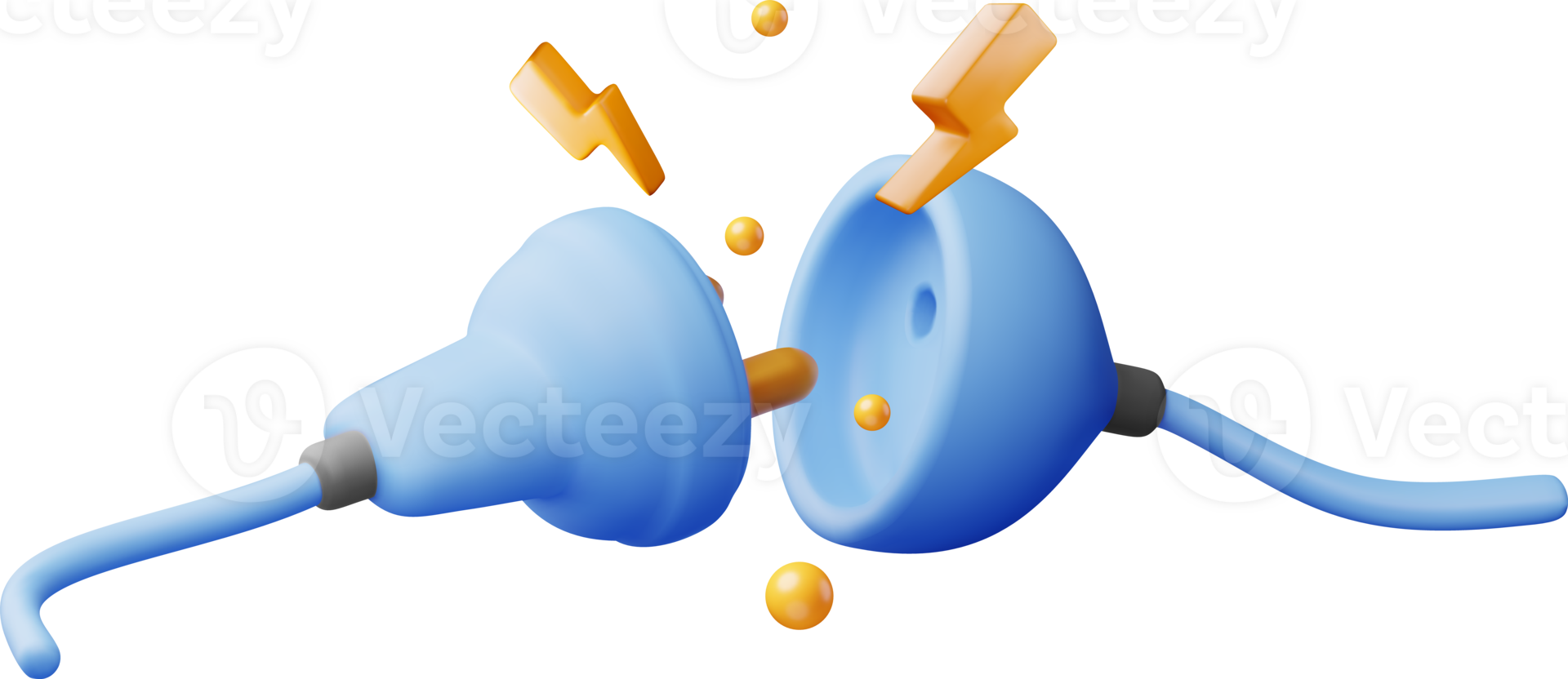 3D electric plug and socket png