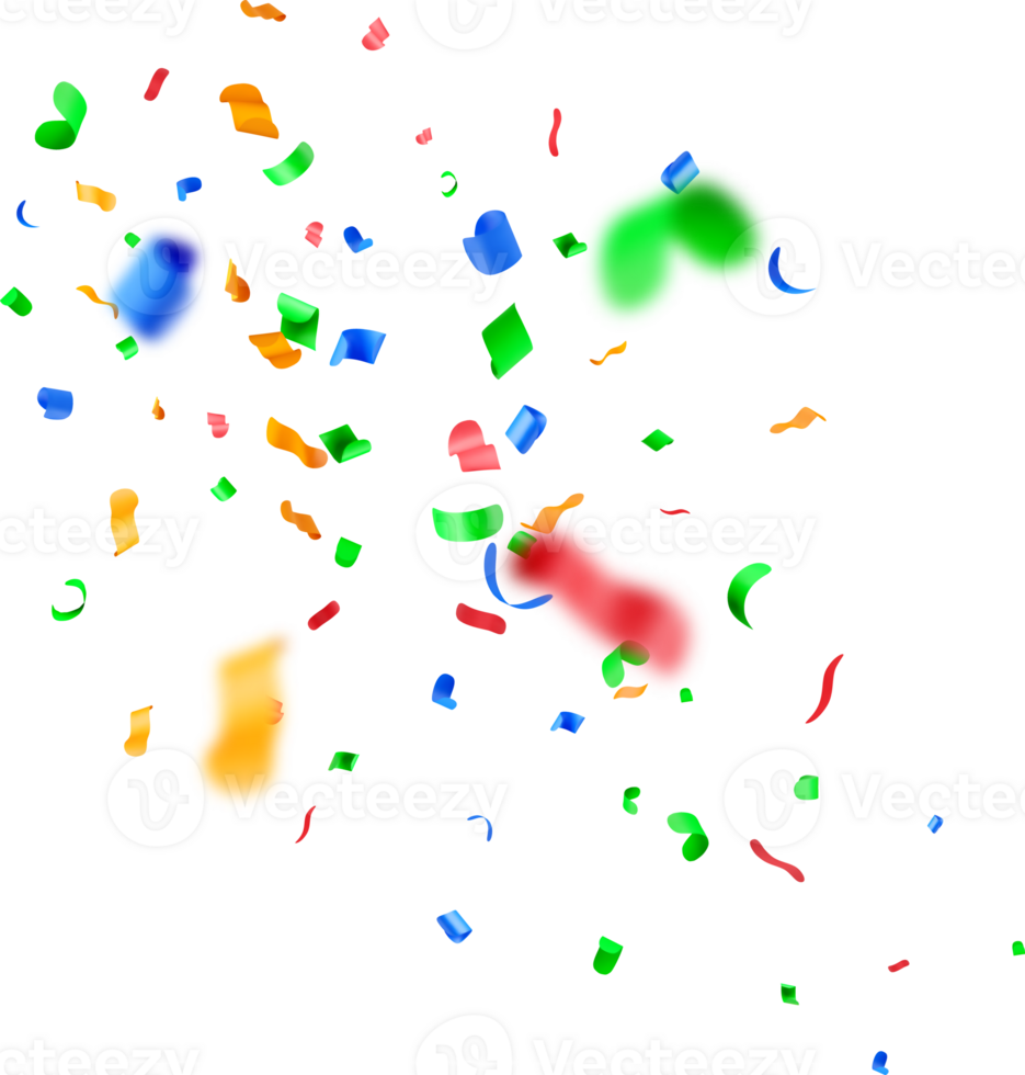 3D color party confetti symbol png