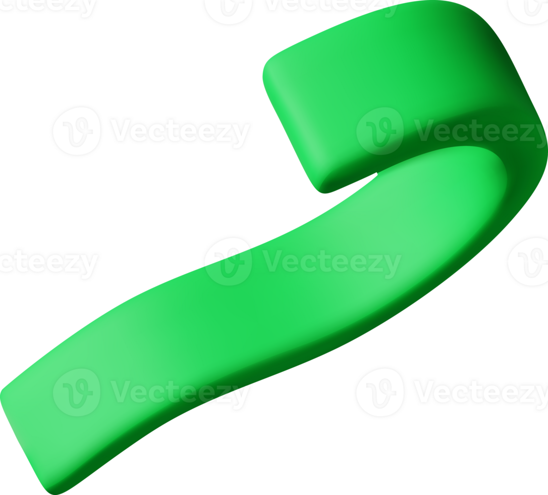 3d spiral confetti, colorful serpentine green ribbon png