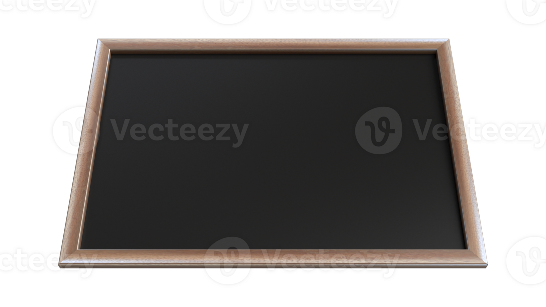 Old Chalk Blackboard with wooden frame 3D rendering png