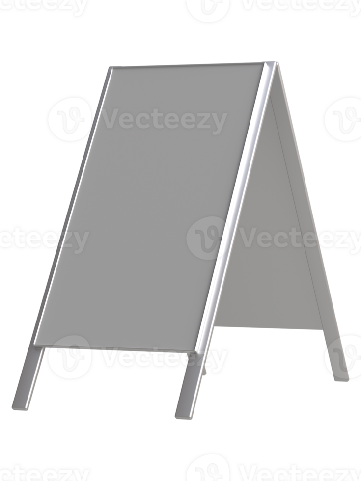 Metallic display stand for Advertising mockup rendering png