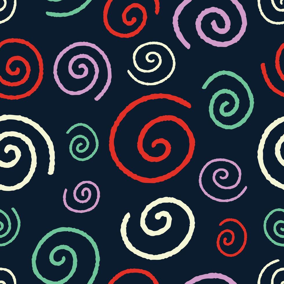 Spiral Seamless Pattern illustration for Print, Wallpaper, Decoration. vector