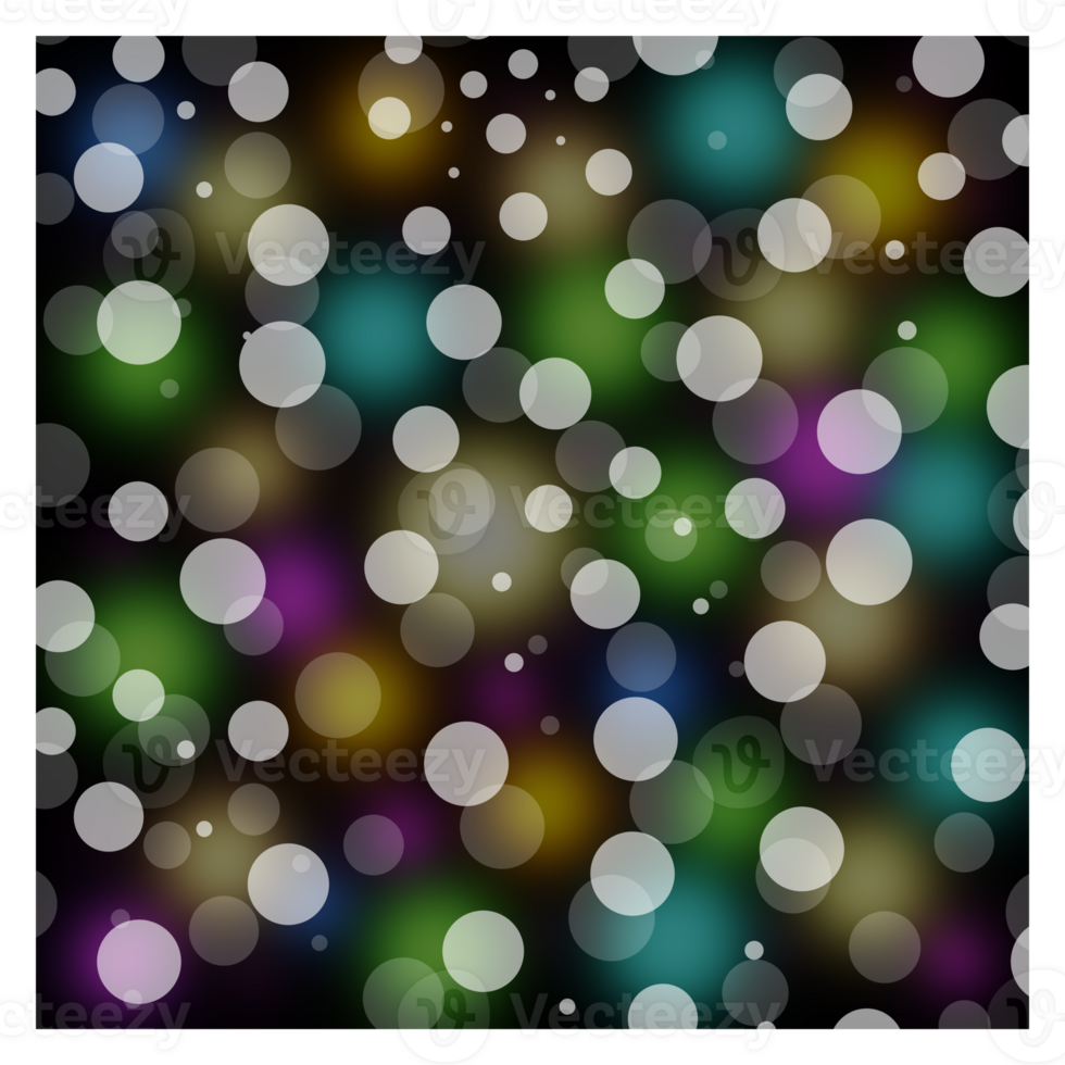 White Blur Circle With Bokeh colorful Lights Background. png