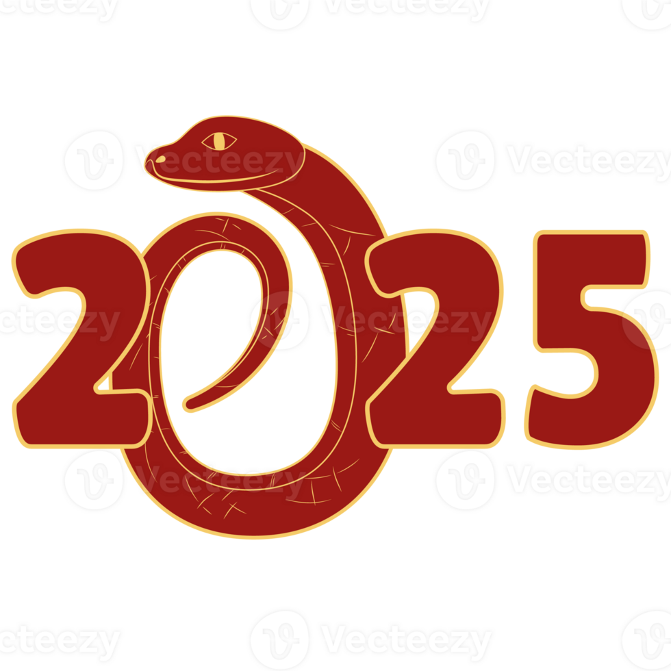 The snake is in the shape of the number 25 png