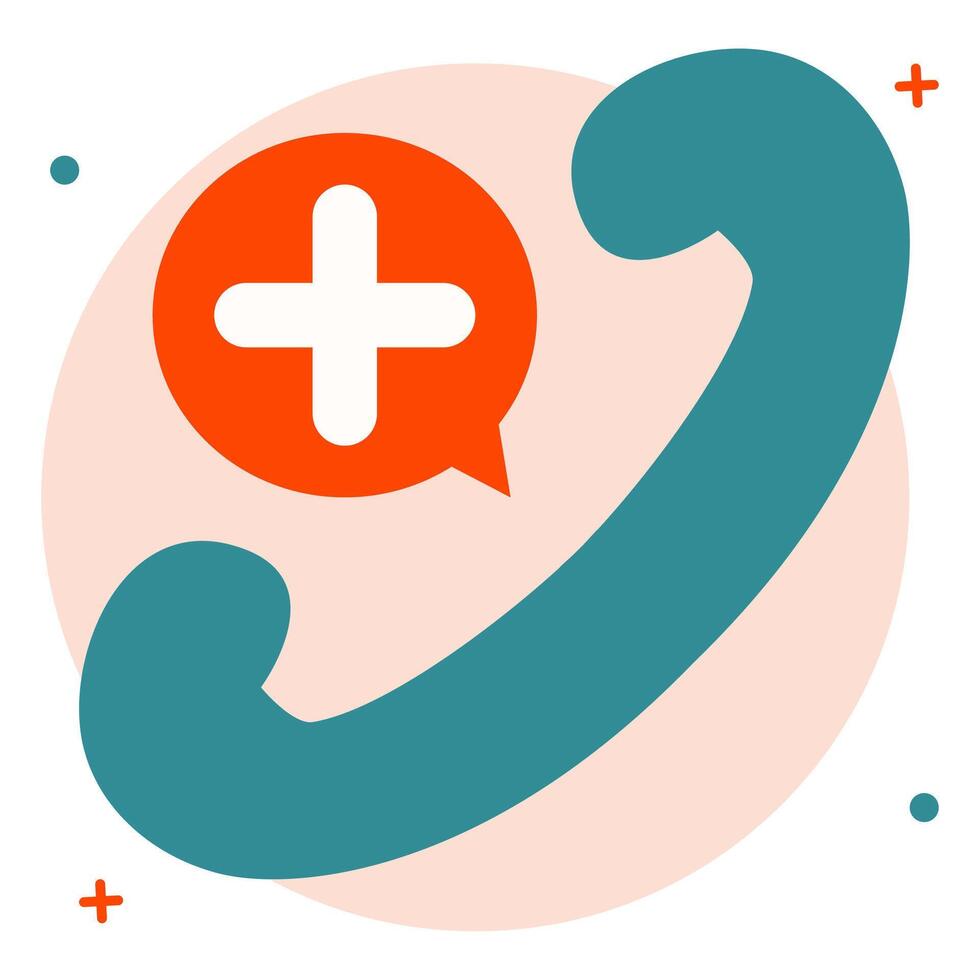 Flat Design Medical Customer Service. Medical Assistance Call Center Icon Design vector