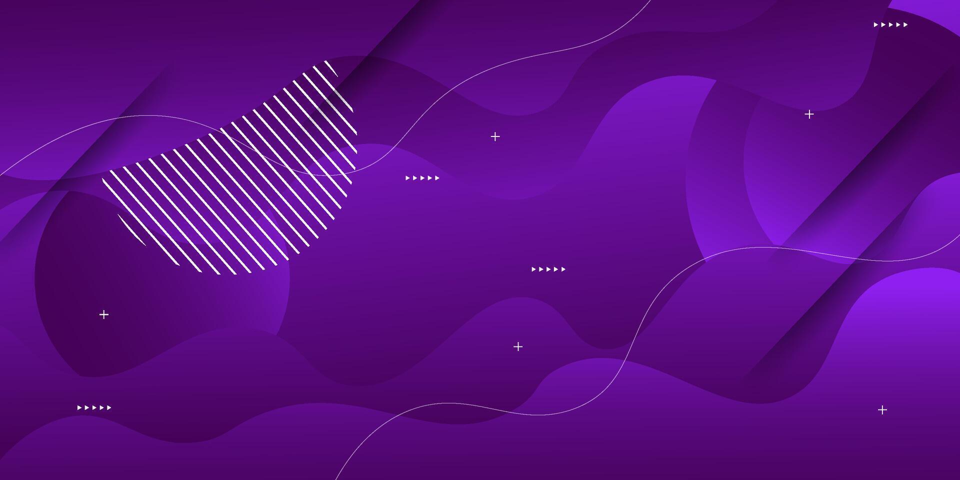 Abstract geometric purple wave 3D background. Wave color background with circle pattern design. Liquid shape composition. eps10 vector