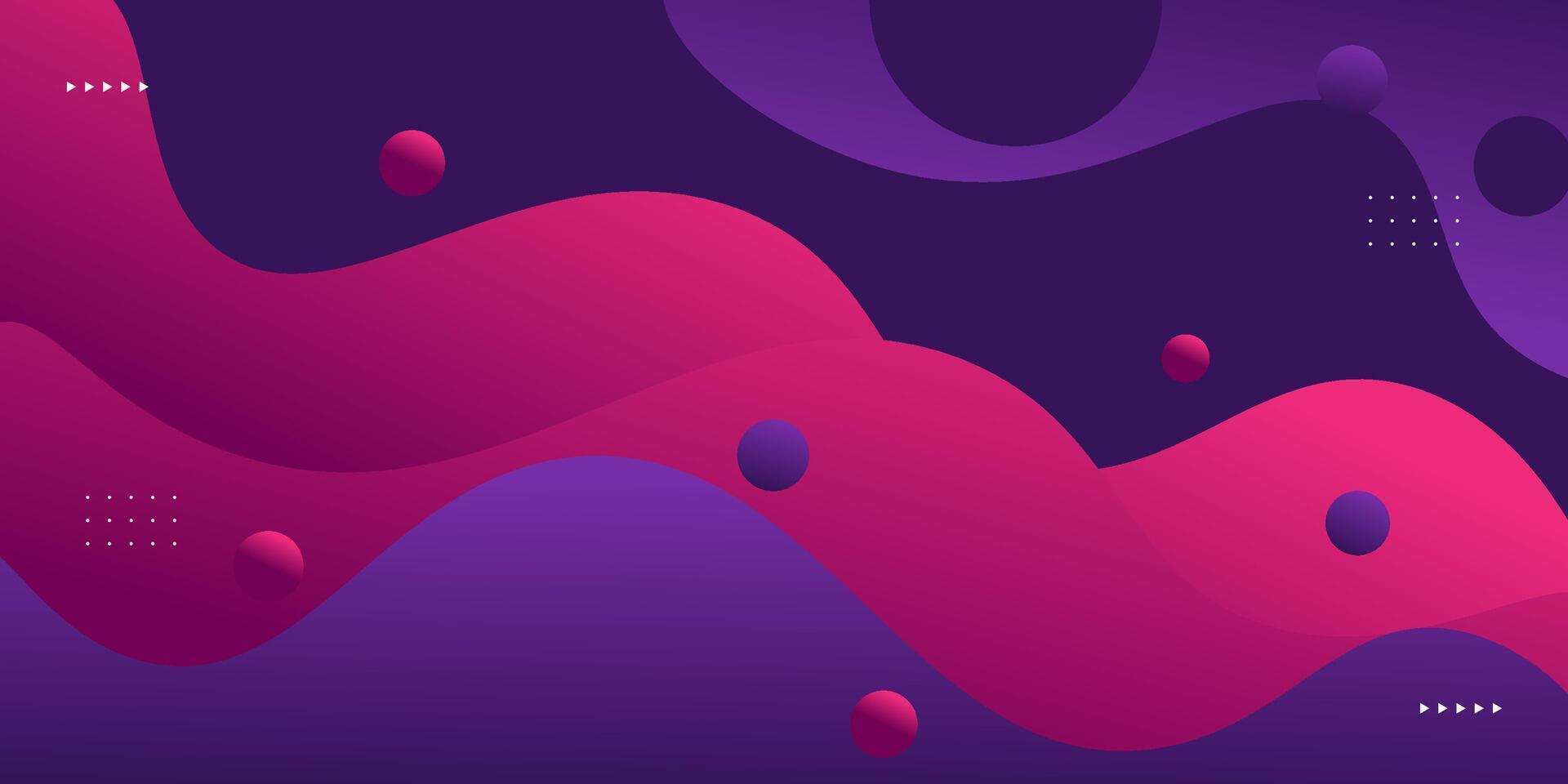 Minimalist dark purple abstract background with purple and pink wave design for banner cover, book flyer and other graphic design elements. Eps10 vector