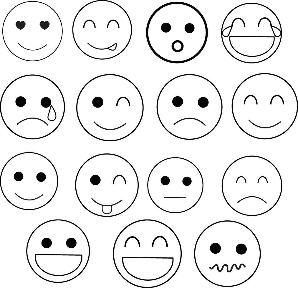 Emoji art design on white background vector