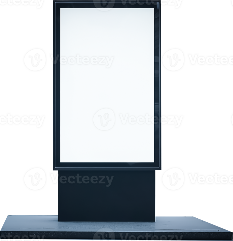 A sleek advertising display board in front of an elaborately carved historical building, situated on a public square, providing a contrast between digital media and old-world architecture. png