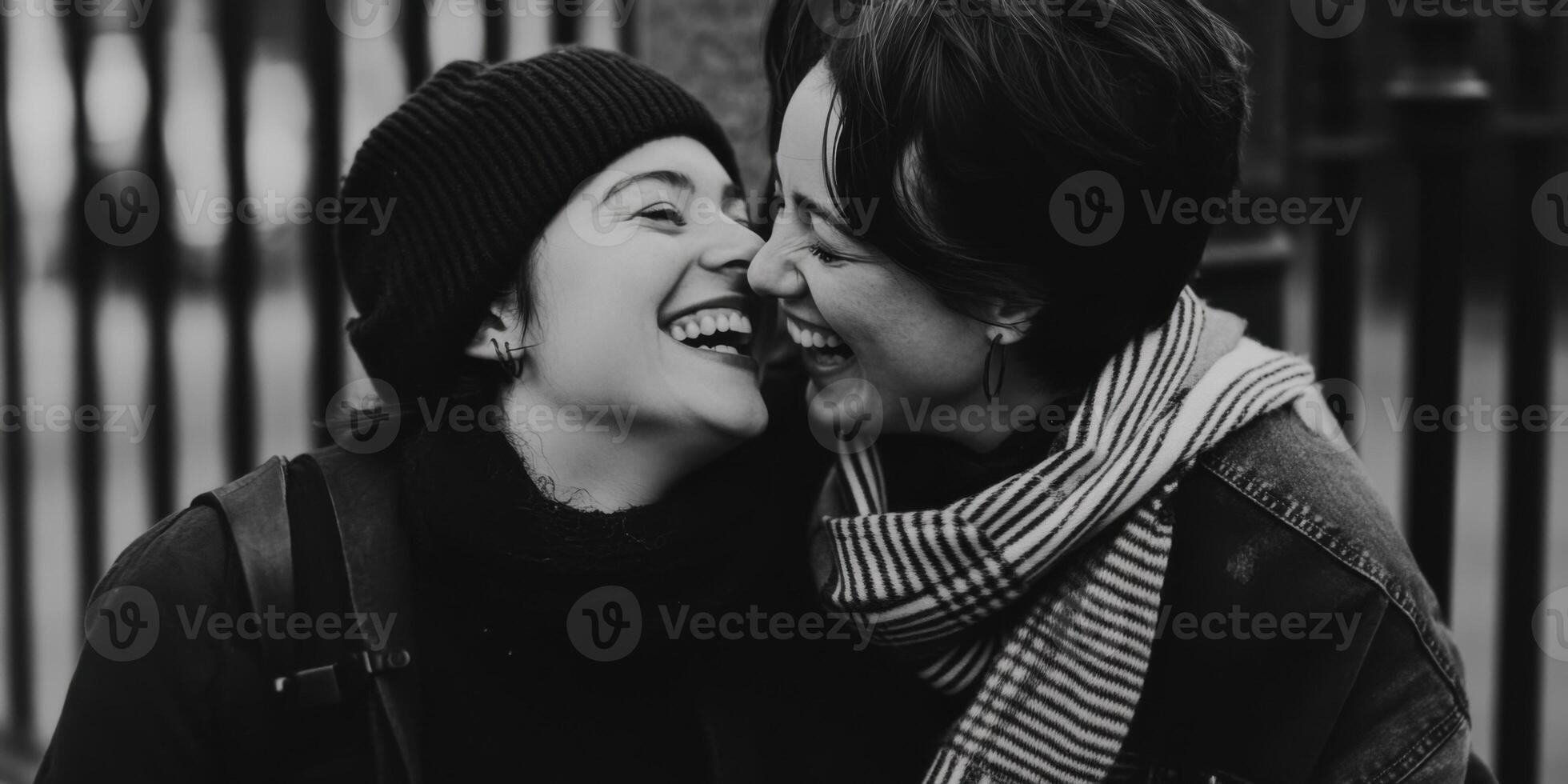 A Joyful Connection Capturing a Candid Moment Filled with Love and Infectious Laughter photo