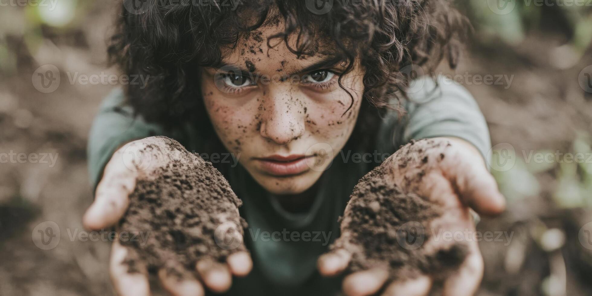 A Child Connecting with Nature in a Beautiful Way through Engaging Soil Exploration Activities photo