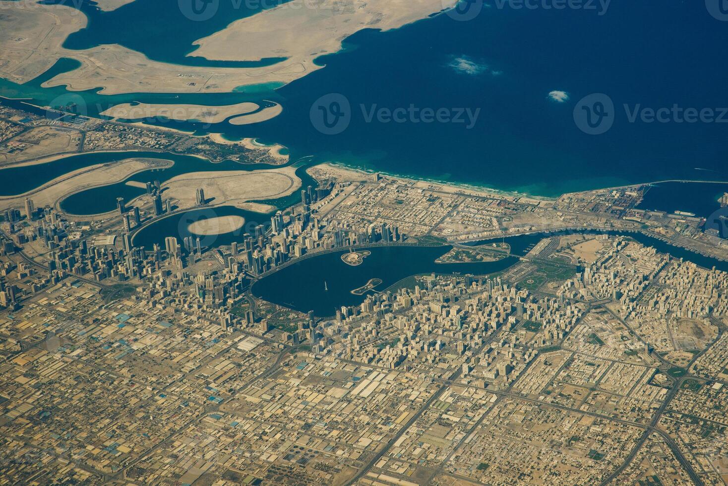 Aerial view of Dubai, United Arab Emirates photo
