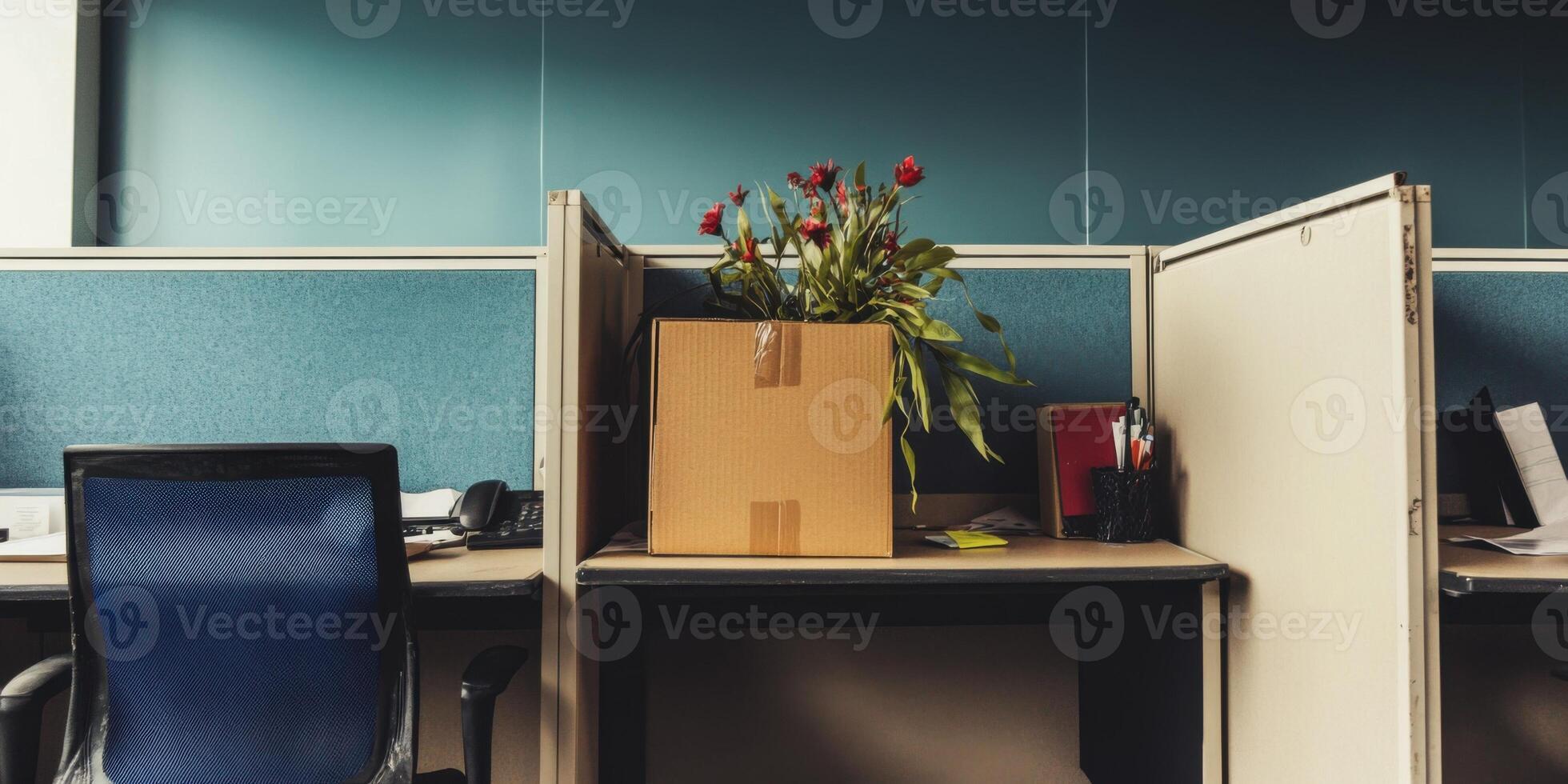 Enhancing Workspace Transition with Beautiful Flowers in a Charming Box Arrangement photo