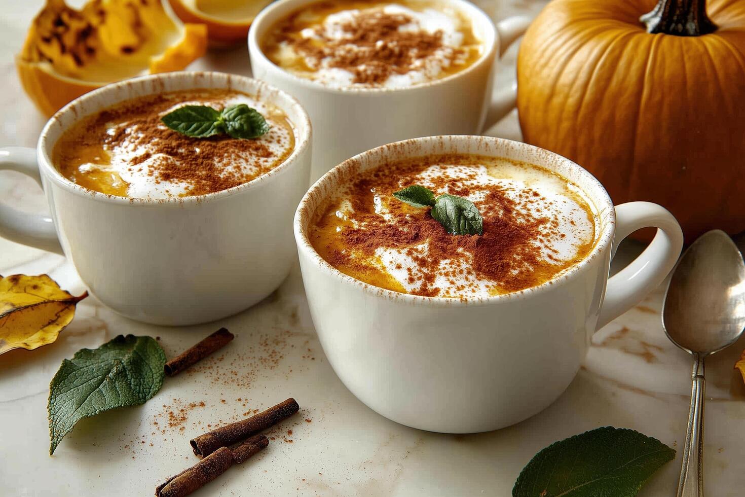 Cozy Pumpkin Spice Lattes Perfect for Autumn photo