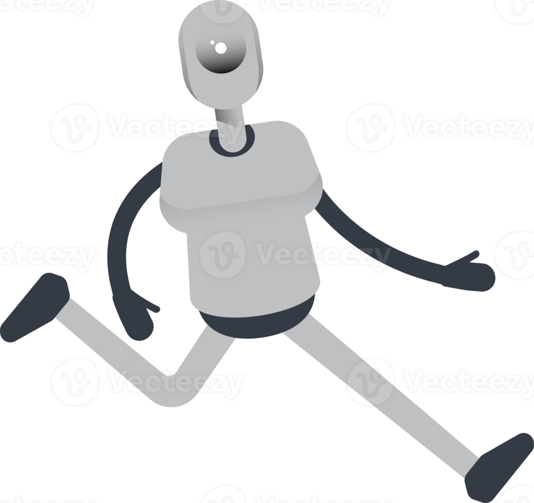 Humanoid Robot Character Walking png