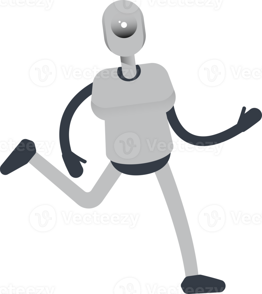 Humanoid Robot Character Running png