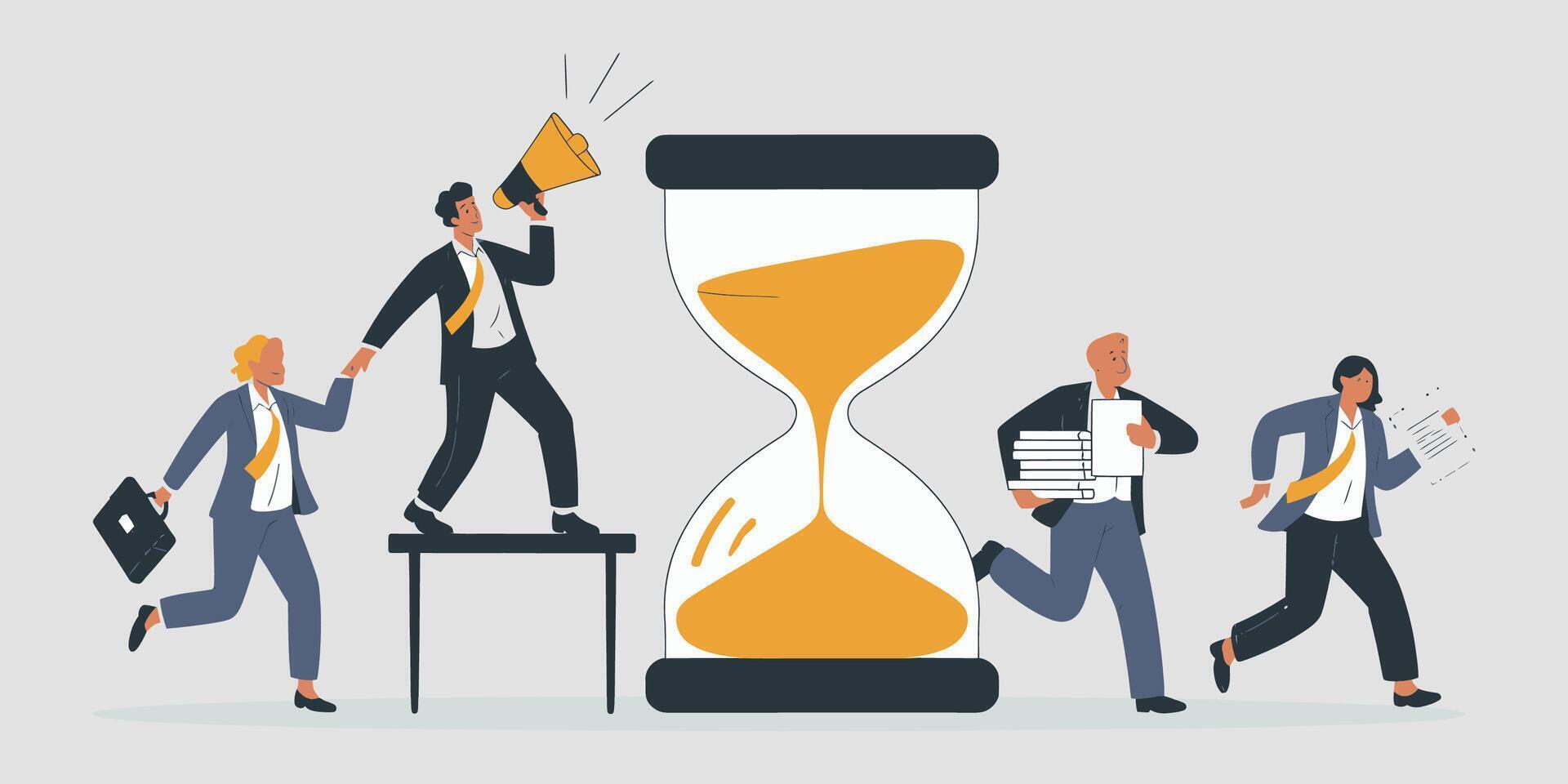 Race Against Time Capturing Urgency in the Workplace vector