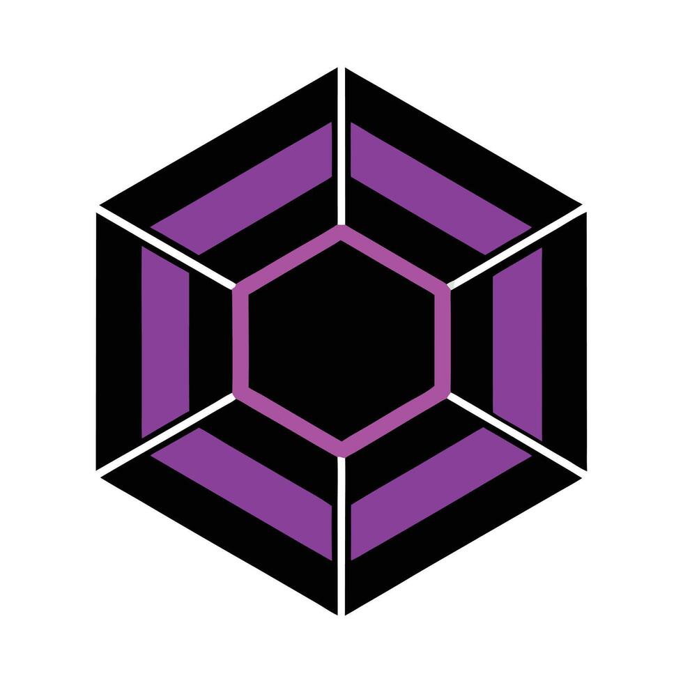 purple black hexagonal geometric pattern. vector